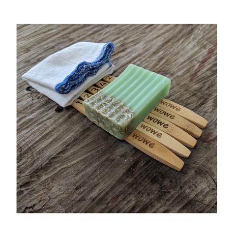 toothbrush and washcloth holder