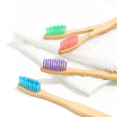 colorful bamboo toothbrush