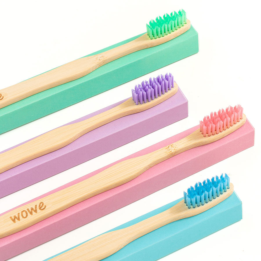 colorful bamboo toothbrush