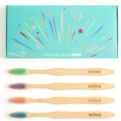 colorful bamboo toothbrush